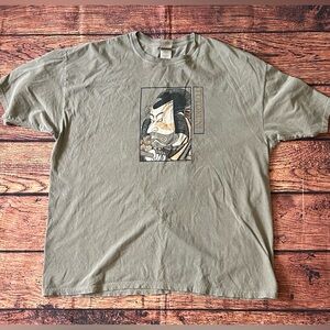 Chroma Zone Samurai Vintage Graphic Olive Green Men's‎ T-Shirt